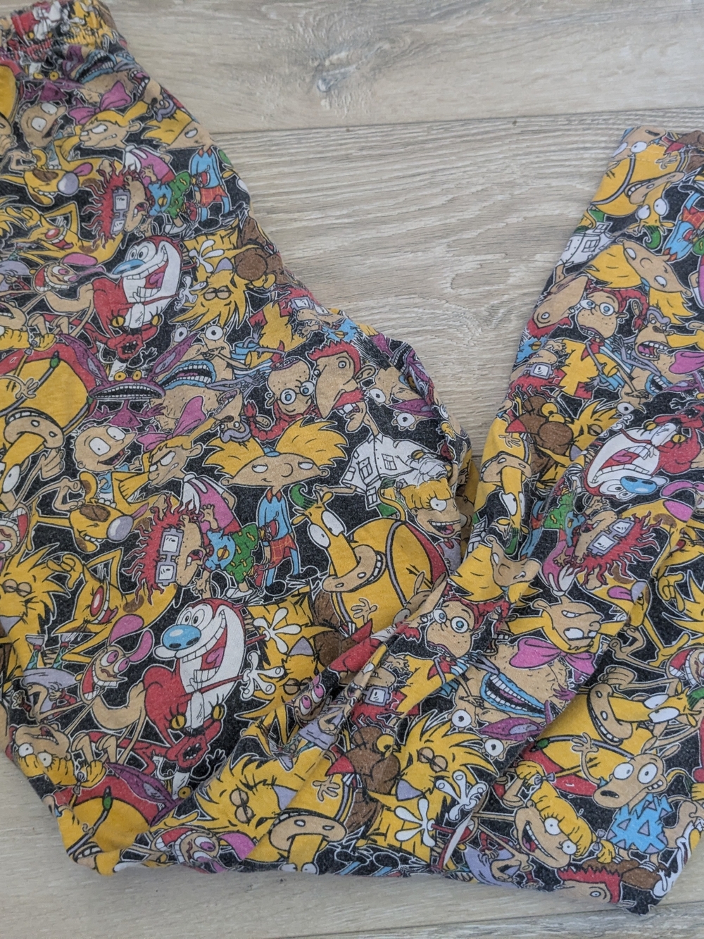 Nickelodeon Multicolor Cartoon Print Pajama Pj Pants Mens Large